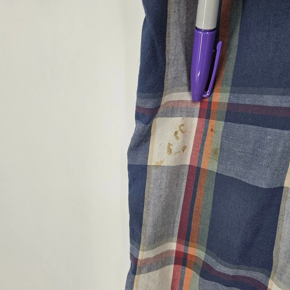 Pendleton Shirt‎ Mens Large Plaid Button Down Short Sleeve Casual FLAWS